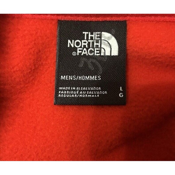 The North Face 200 Tundra Men's Red Black Pullover 1/2 Zip Fleece Jacket Sz L - Picture 6 of 7